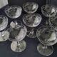 8 Coupes à champagne vintage Décor gravé