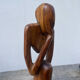 Wooden statuette sculpture, free form