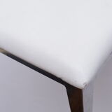 White skai chair and chrome legs