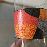 4 patterned glasses, vintage