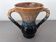 Large fire flamed stoneware vase