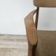 Fauteuil suédois en bois et tissu marron