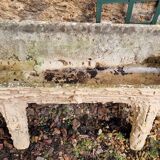 Pair of faux wood cement planters