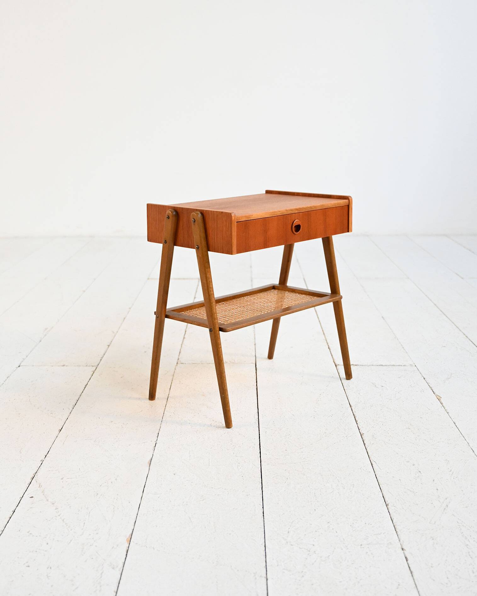 1950s Scandinavian teak bedside table