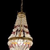 Italian Crystal Basket Chandelier