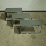 Ensemble de 3 tables gigognes post-modernes, Pays-Bas 1970s