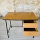 Vintage metal and formica desk with 2 drawers, circa 60's
