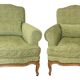 Paire de bergères de style Louis XV relookées