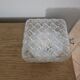 Vintage square ceiling light in woven moulded glass
