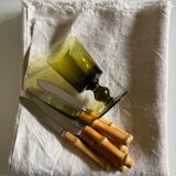 Farm tablecloth in raw linen canvas 19th L210cm