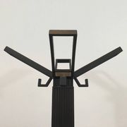 Michele De Lucchi & Tadao Takaichi for Kartell. Black plastic coat rack "Segmenti". Italy. 1989