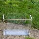 Transparent Plexiglas magazine holder and 1970 vintage brass handle