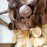 Vintage capiz shell chandelier ‘two tone’