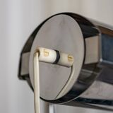 Set of 2 side tables with integrated lamp.