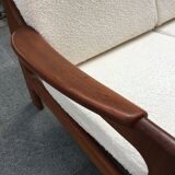 Scandinavian sofa 3 places teak 60s