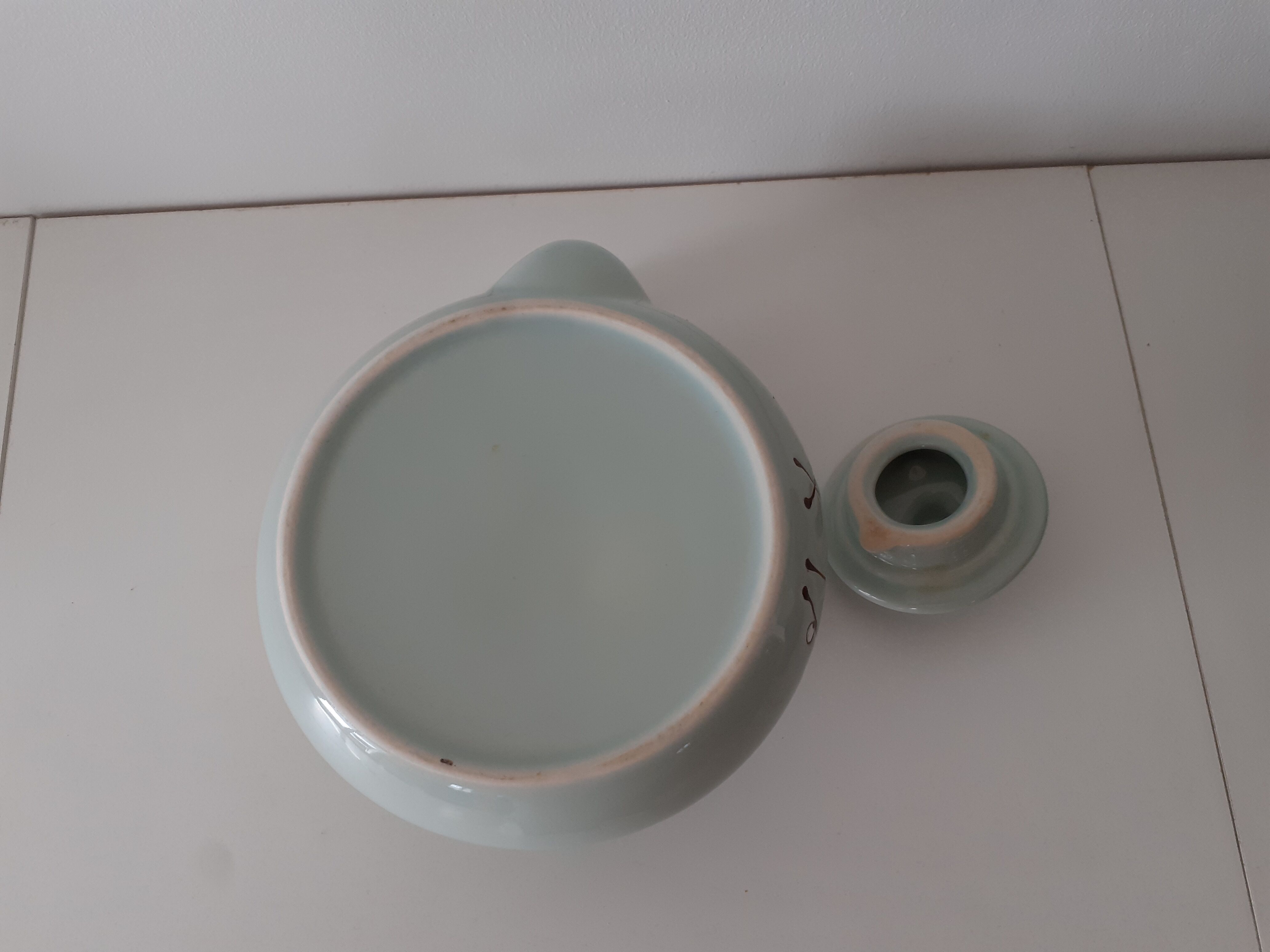 Japanese ceramic teapot Celadon
