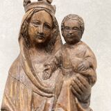 Madonna and Child in Gothic style wood