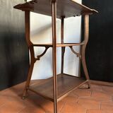 Walnut wheeled dessert trolley, circa 1900