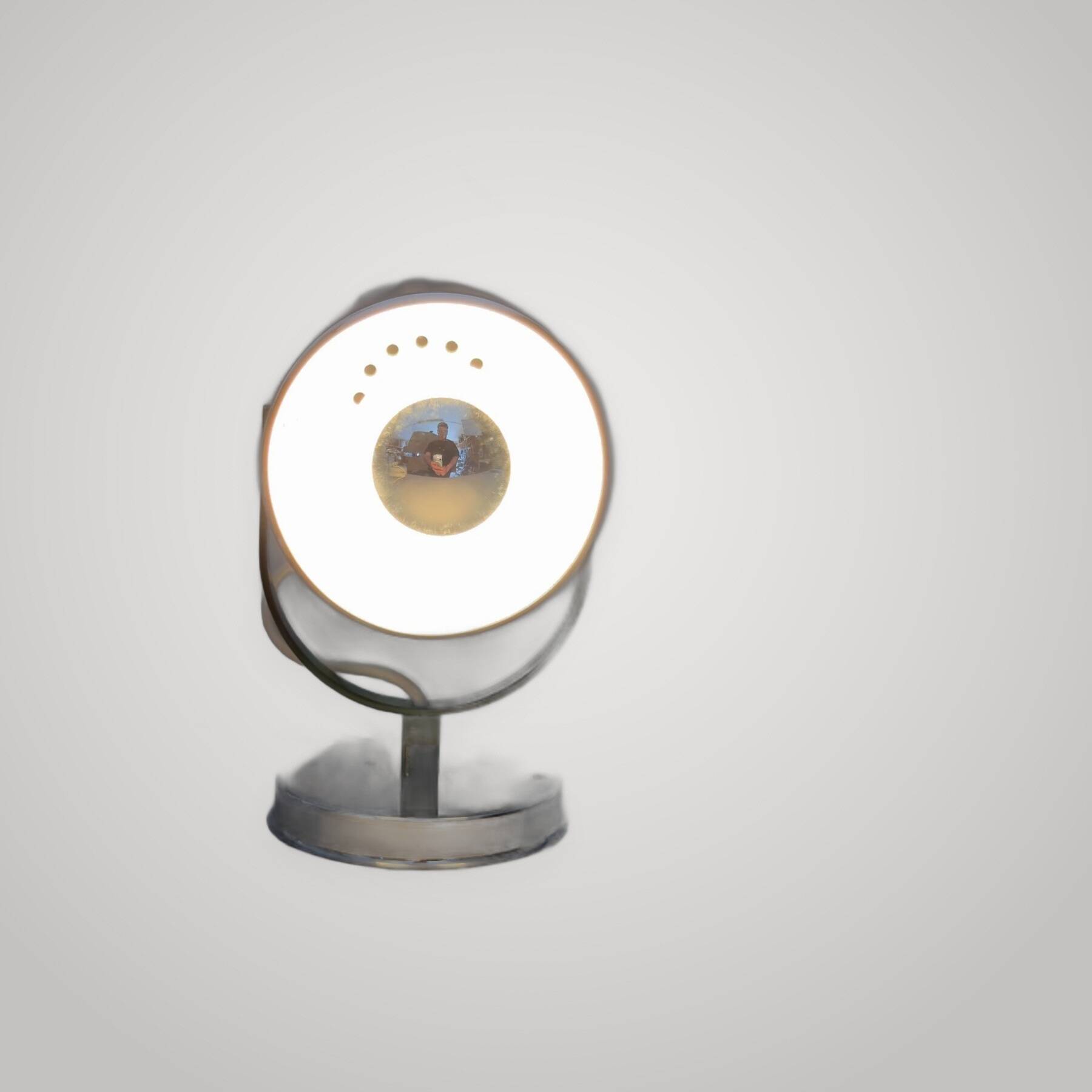Reggiani Orb Table Lamp Metal Eye Modern Design Vintage 1970s