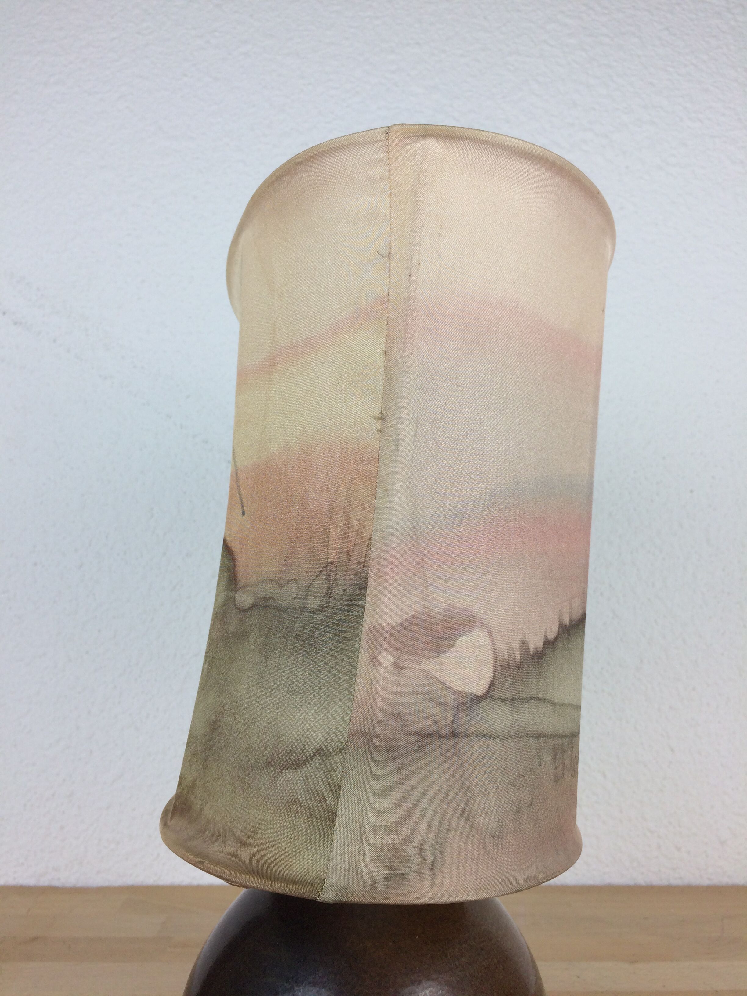 Lampe figue céramique par Roland Zobel, Les Cyclades Anduze