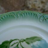 Lot 5 earthenware dessert plates from Digoin and Serreguemines