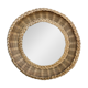 50s woven wicker mirror