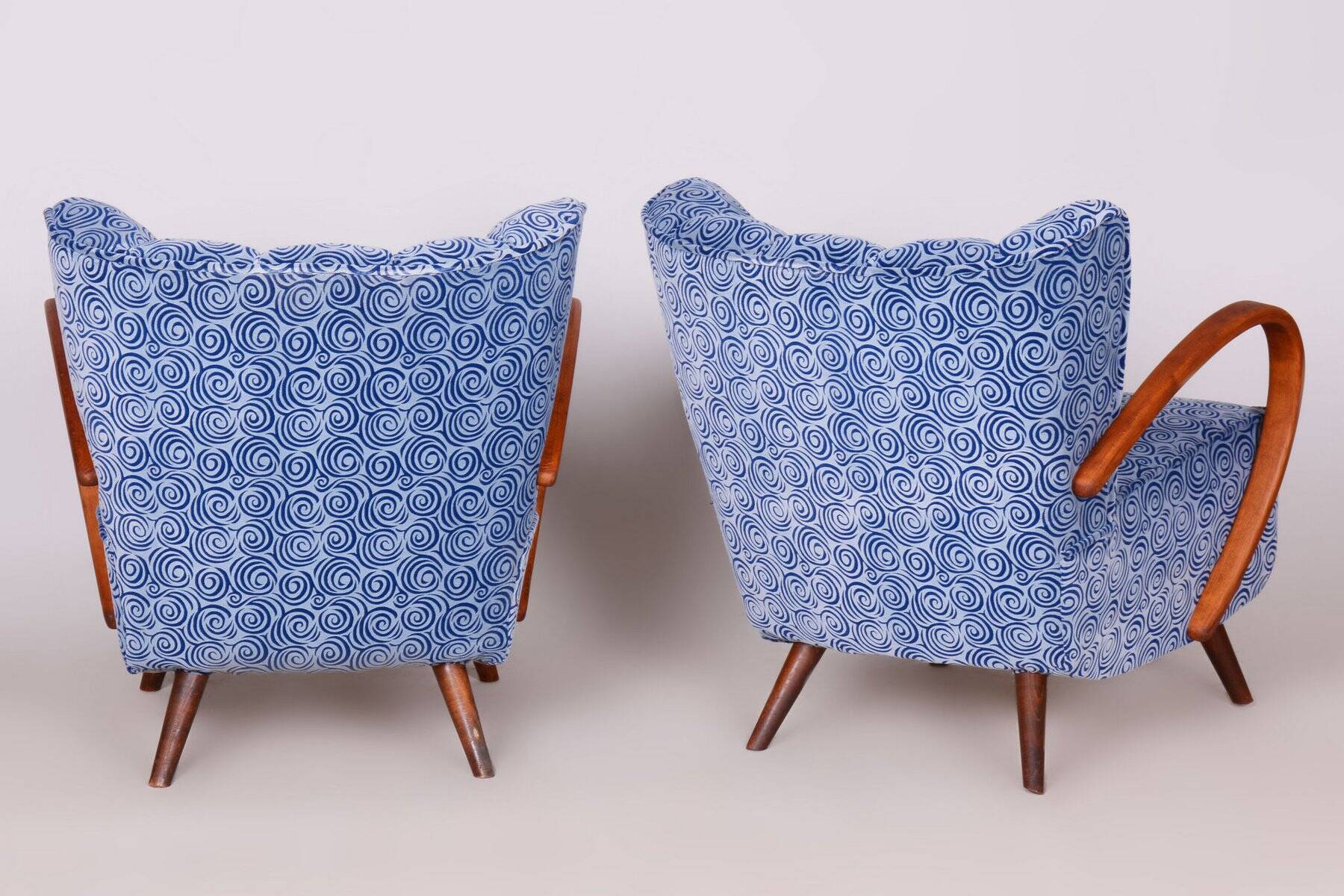 Czech Art Deco Armchairs by J. Halabala for Up Závody, 1930s, Set of 2