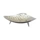 Vintage plated plate on leaf-shaped legs, silver-plated, Germany, 1970s.