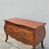 Louis xv style curved chest of drawers in mahogany