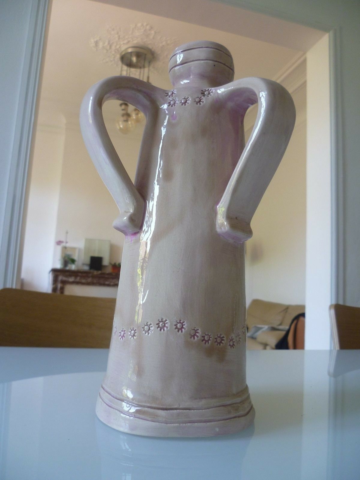 Terracotta bottle vase