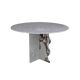 Contemporary Calacatta and Carrara Marble Round Table Designed by L.A. Stud