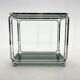 Mid-century Italian chrome & smoked glass serving carts