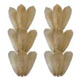 Venetian Wall Sconces in Amber "Graniglia" Leaves Murano Glass-Set oo Two