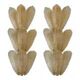 Venetian Wall Sconces in Amber "Graniglia" Leaves Murano Glass-Set oo Two