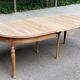 Art Deco round extendable dining table renovated in solid oak 225cm 20th century