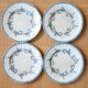 Lot de 4 assiettes Chantilly de la manufacture Longwy