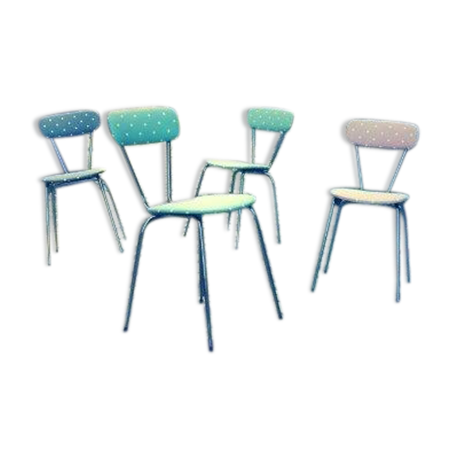 Set of four vintage chairs from the 1960s.
