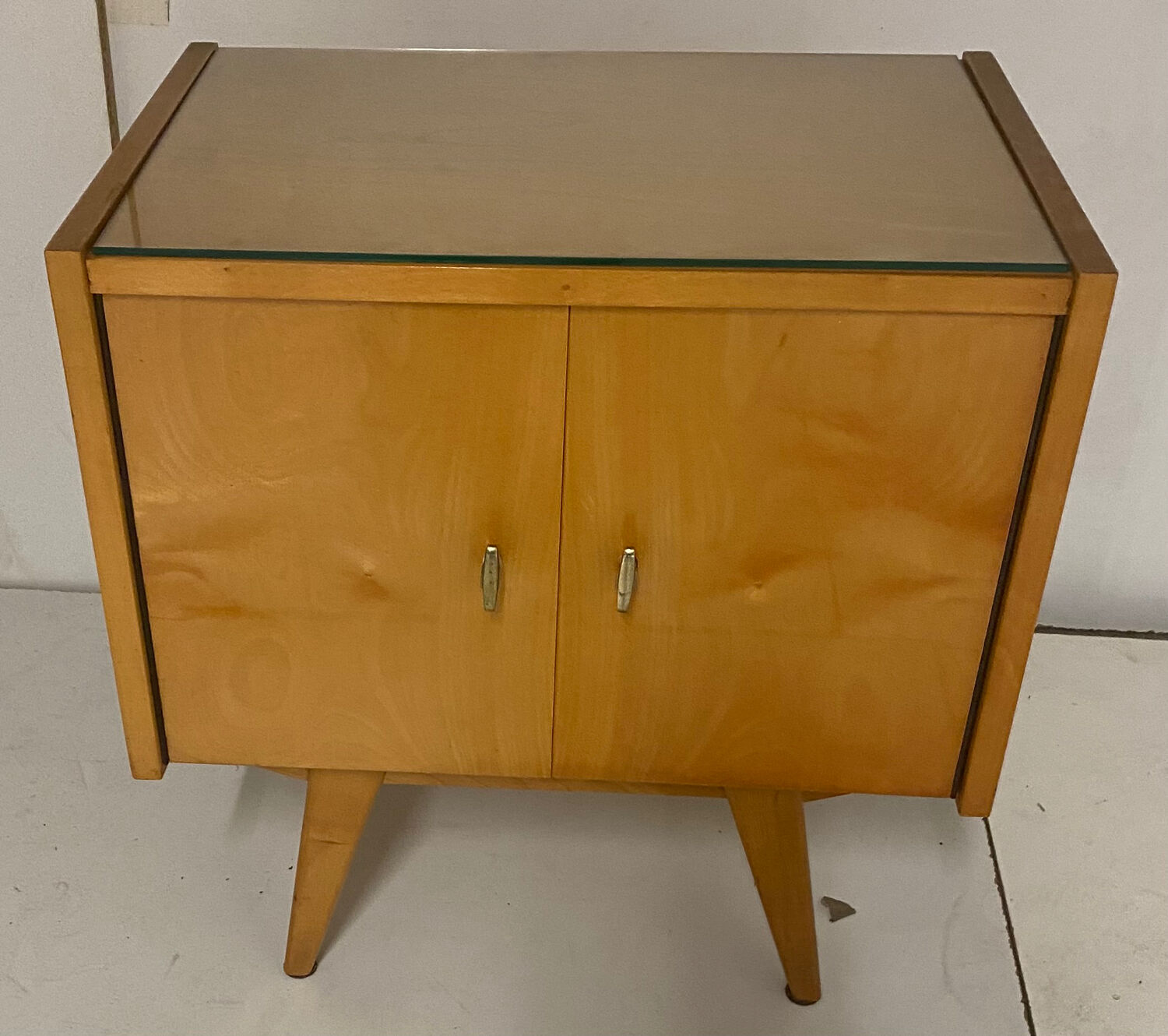 Vintage bed and bedside