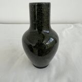 Vase, faïence émaillée de Sèvres, glaçure, vert moucheté, tacheté, Milet, XIXème siècle, élégant, dé