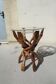 Rare six-branched intertwined pied and glass top.