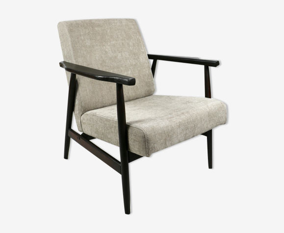 Fauteuil marron clair Easy vintage, années 1970