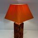 Pair of Plexiglass Lamps Imitating Tortoiseshell, French Work,