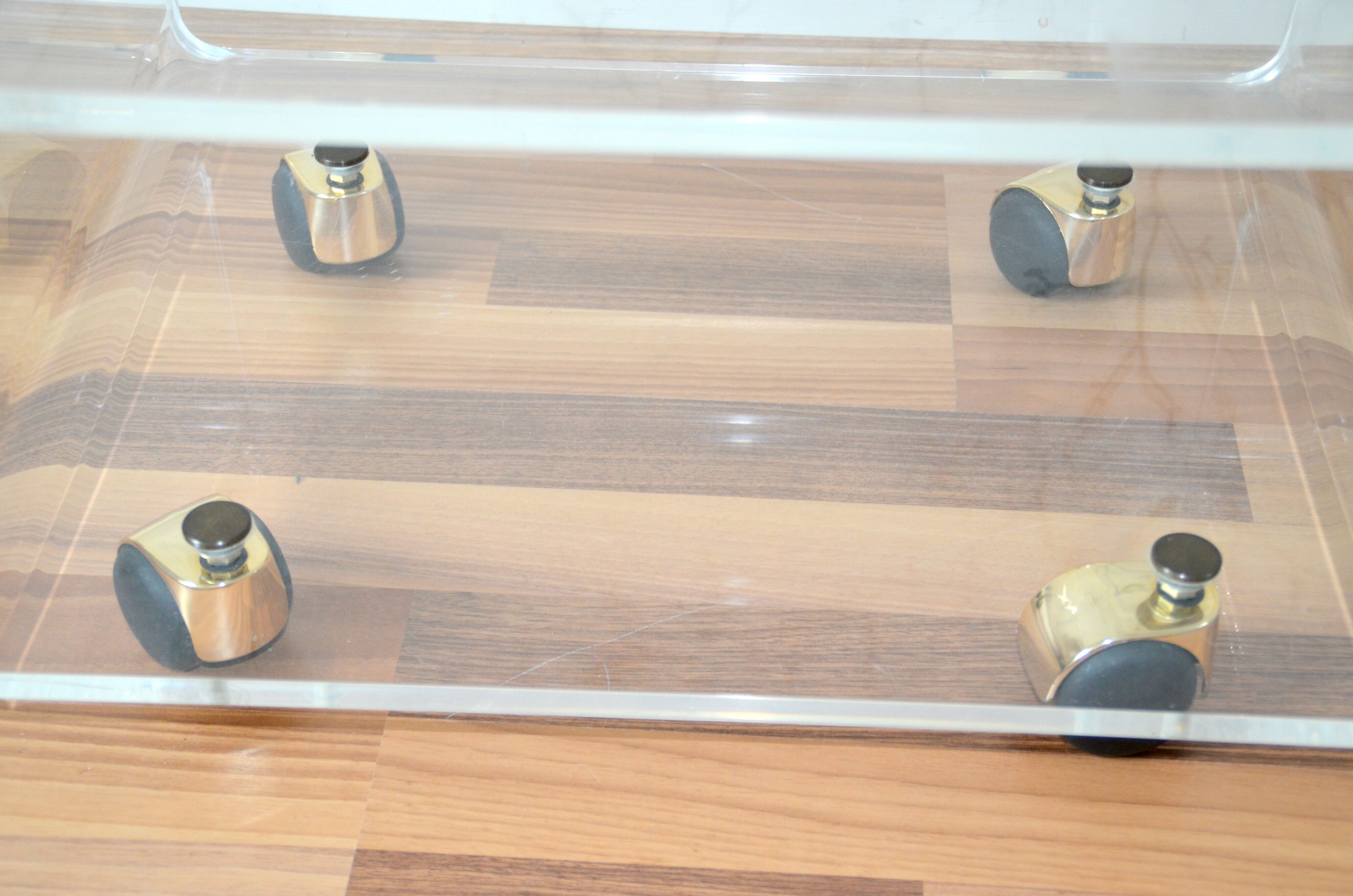 The swamp invisible Plexiglas side table