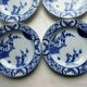 lot of 4 hollow plates Creil Montereau, Model Japan