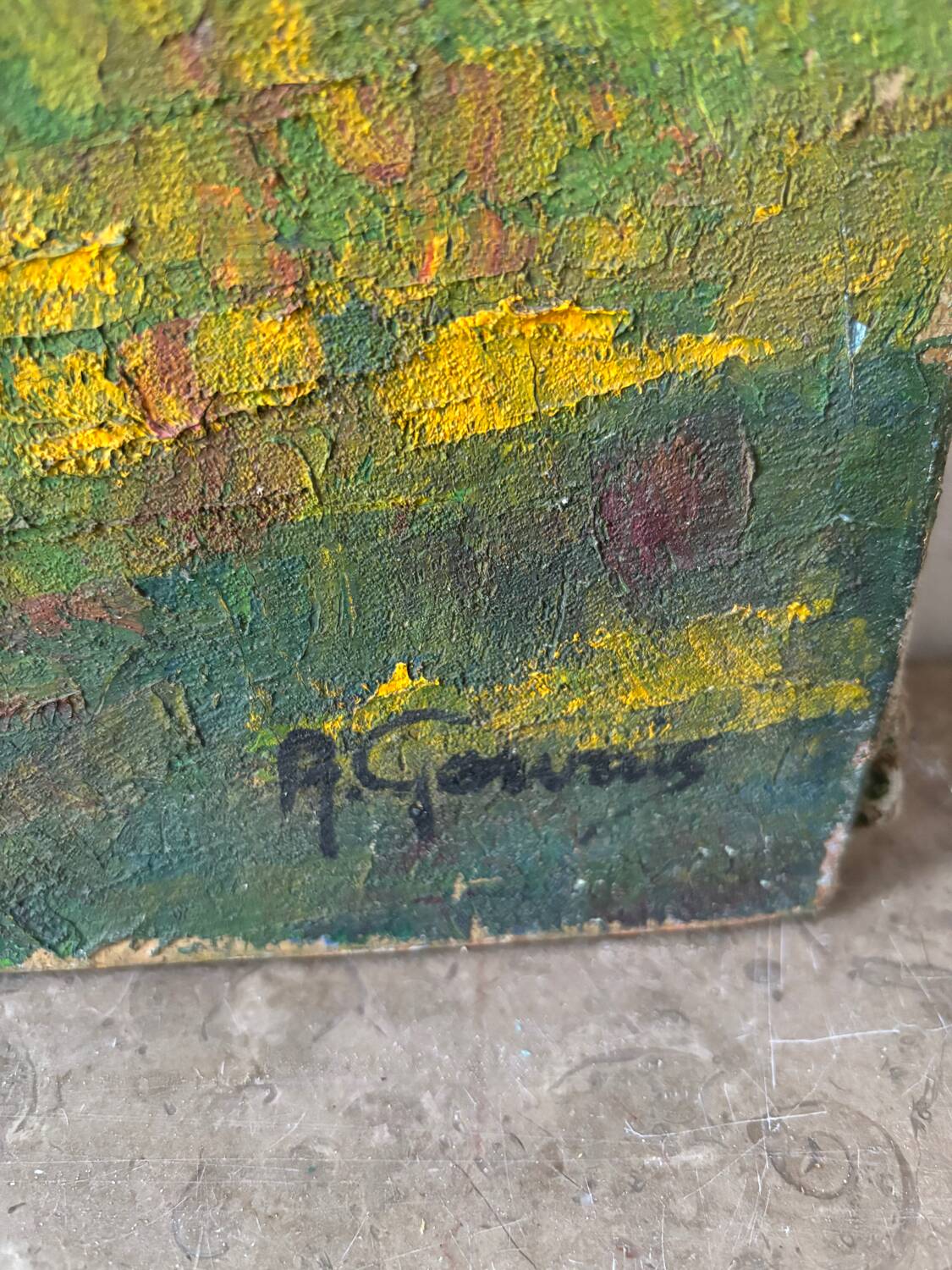 Paysage signé André Gervais de 1976