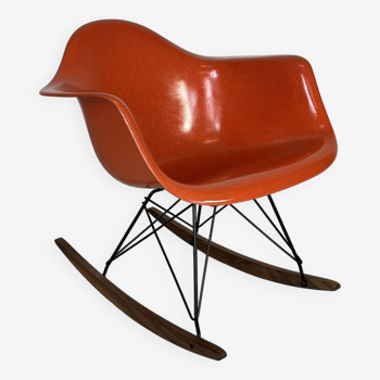 Eames Herman Miller RAR rocking chair in salmon