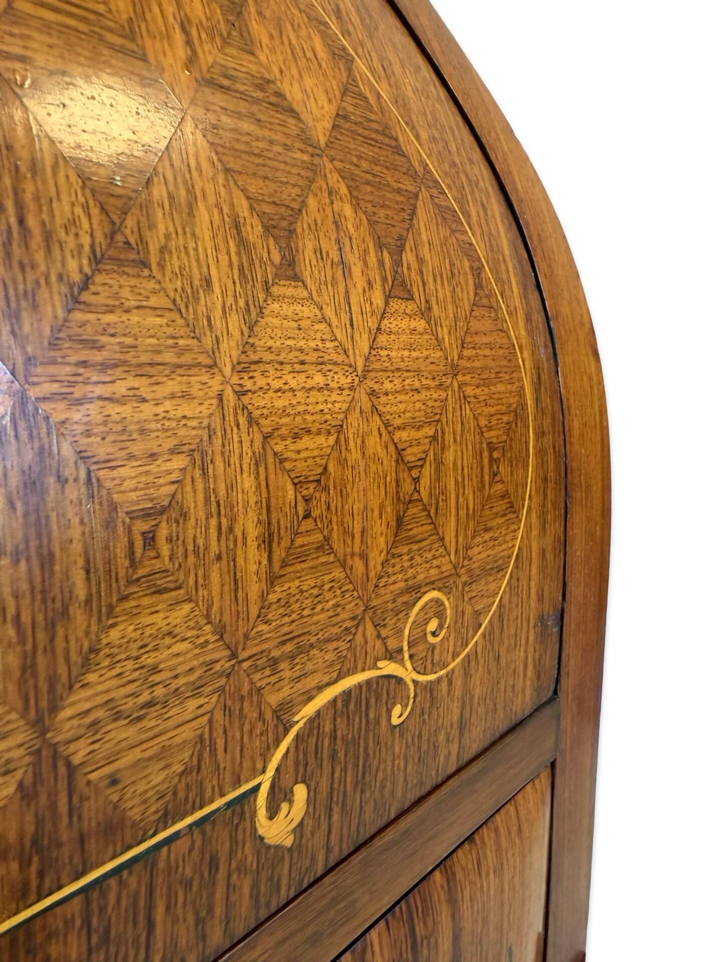 Secretary credenza in marquetry in the Italian Louis XV style from the mid-century, 1960.