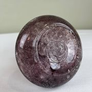 Vintage bubble glass soliflore vase in mauve/lilac.