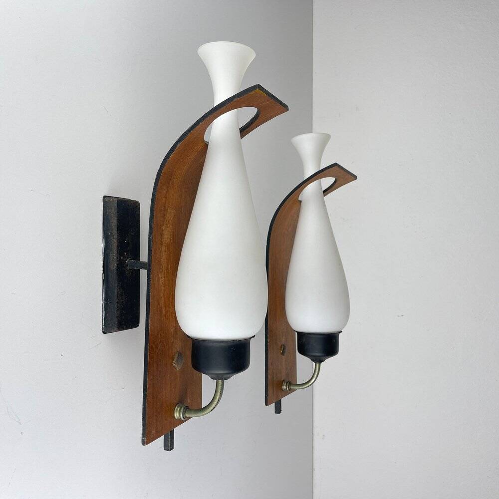 Stilnovo wall sconces, Italy, 1950s, set of 2