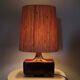Beautiful ceramic table lamp and 60s straw